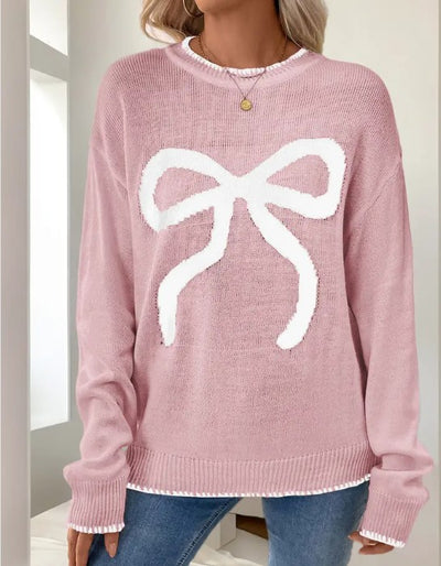 Long Sleeve Crew Neck Knit Sweater