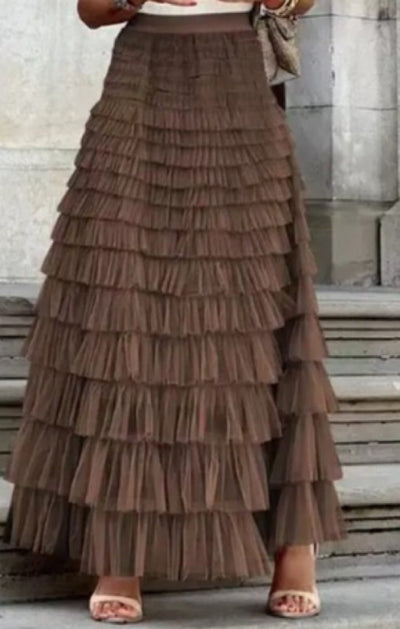 Ruffled Maxi Skirt