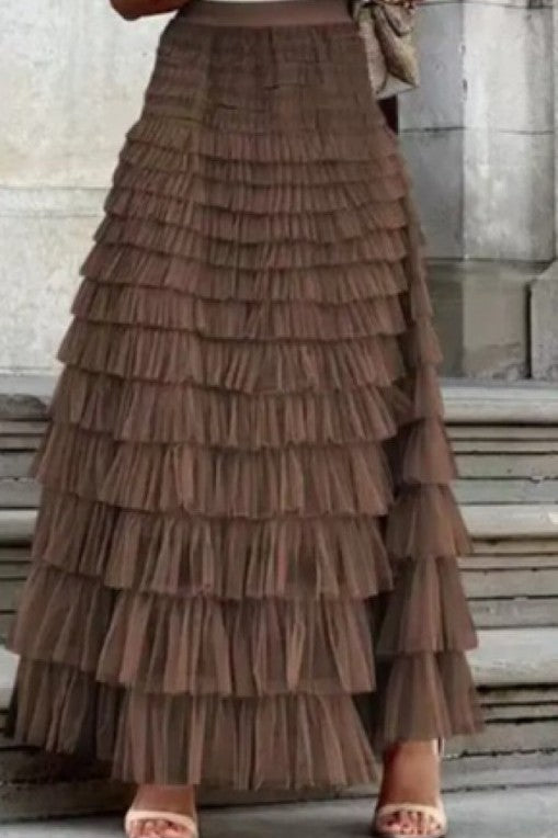 Ruffled Maxi Skirt