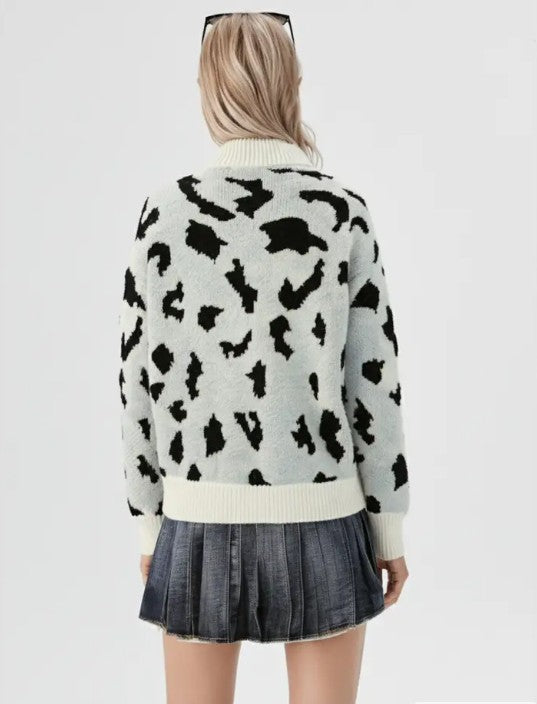 Leopard Knit Sweater