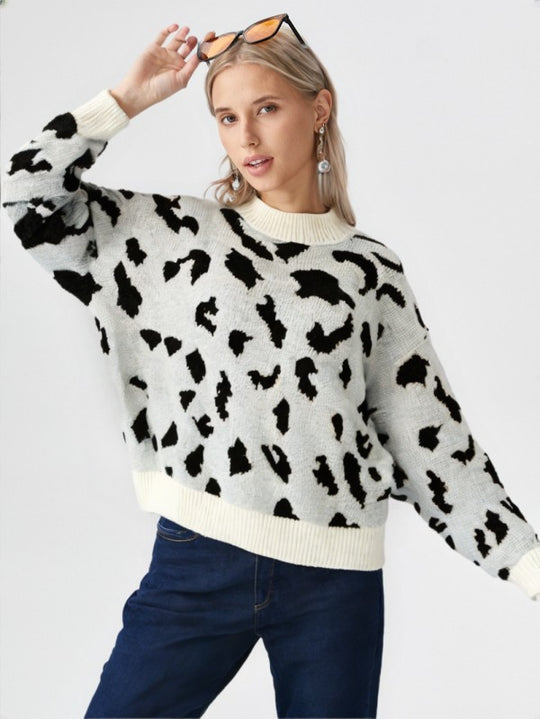 Leopard Knit Sweater