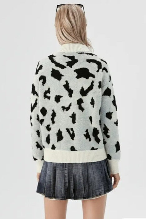 Leopard Knit Sweater