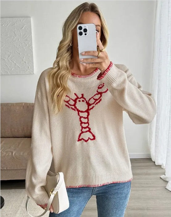 Lobster  Pullover Sweater