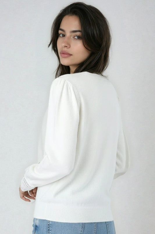 Women's  V- Neck  Sweater