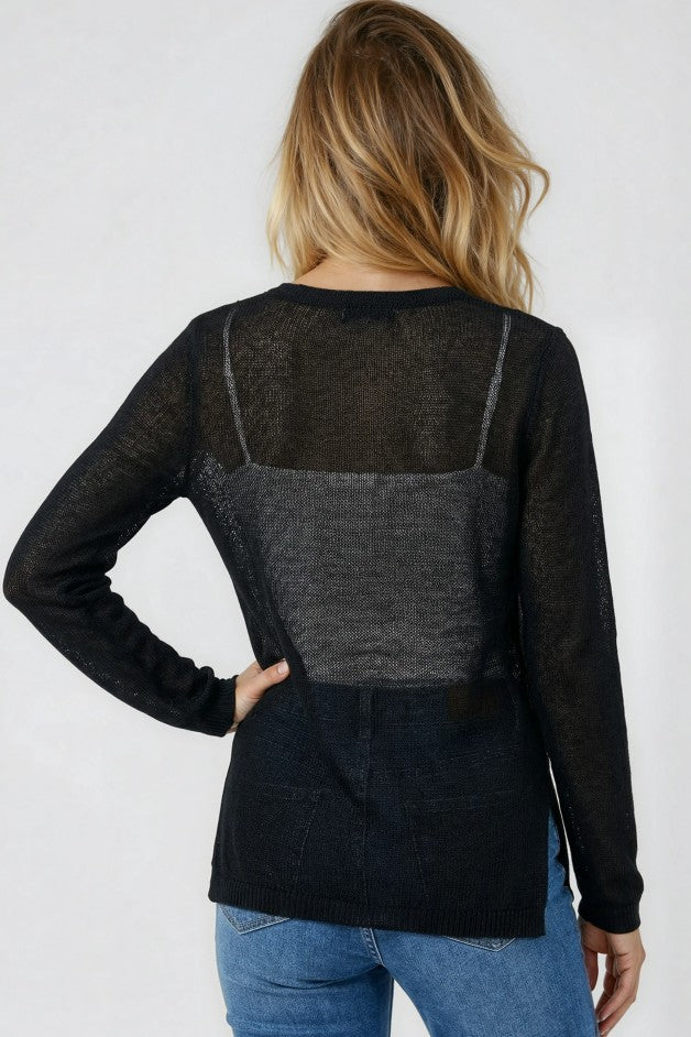 Miss Sparkling "Coffee Beach Repeat" Graphic Sweater