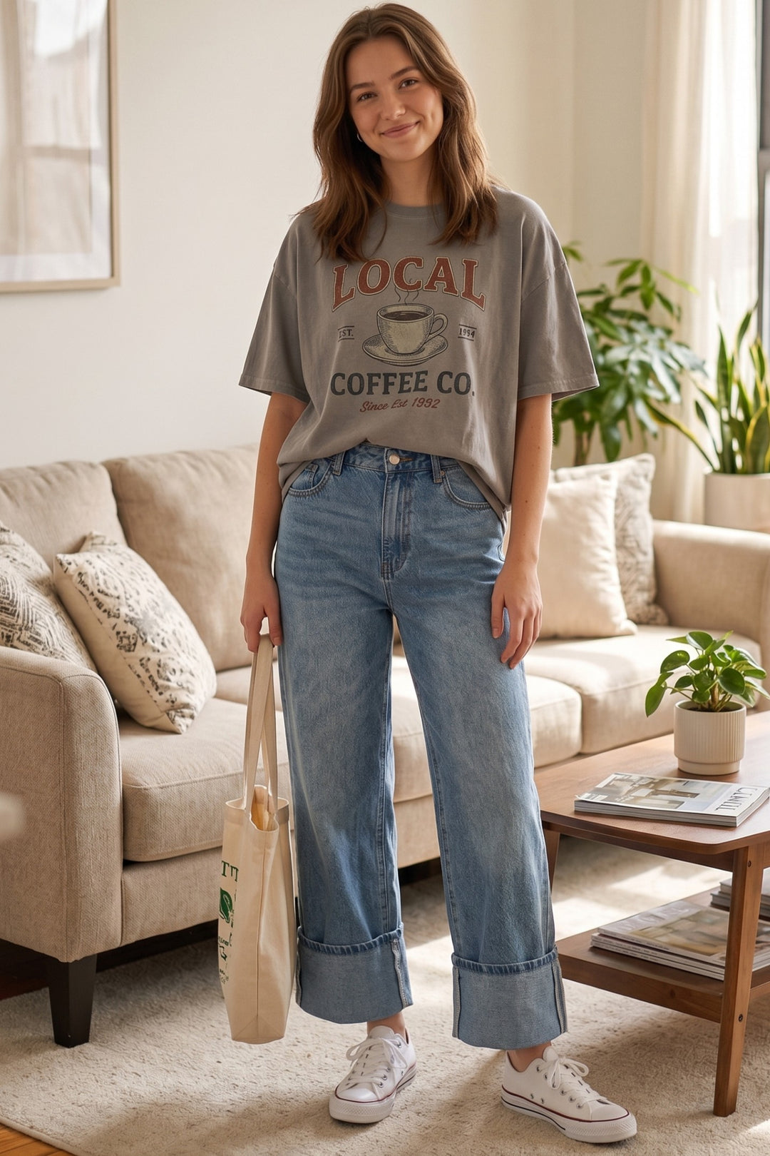 Miss Sparkling High Rise Cuffed Jeans
