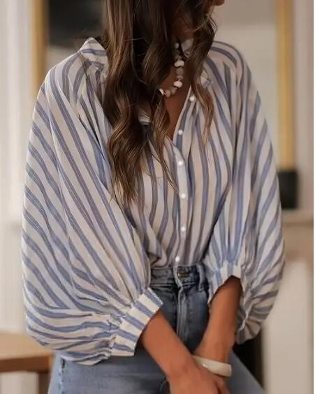 Striped Empire Waist Blouse