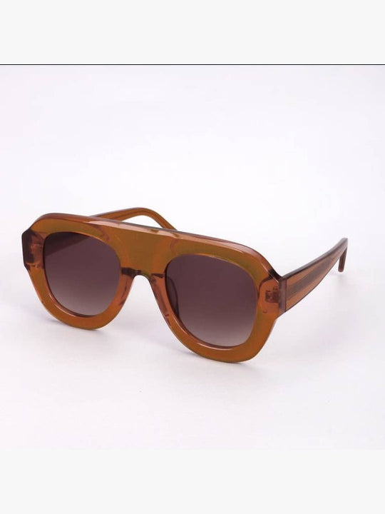 Miss Sparkling Retro Oversized Square Sunglasses