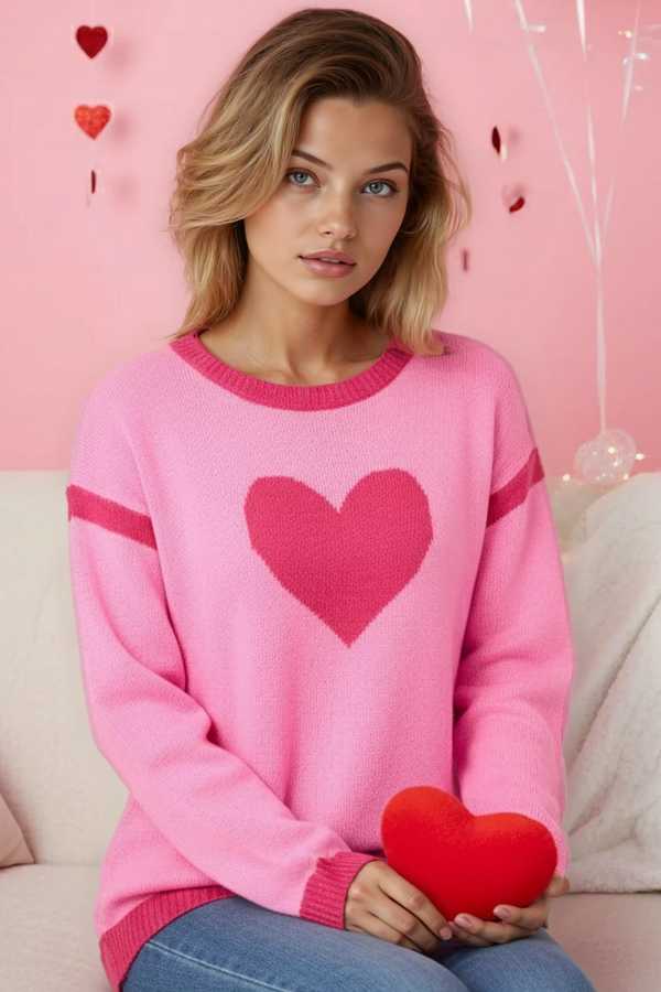 Heart Motif Sweater