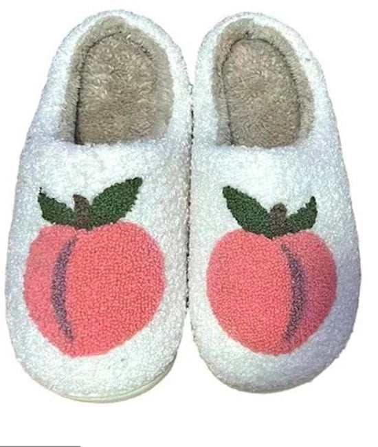 Fruit Print Cozy Slippers