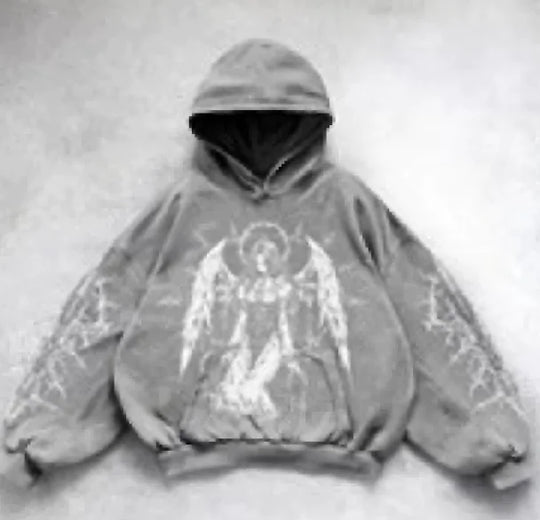 Hooded Printed Hip Hop Y2G Streetwear Sweatshirt