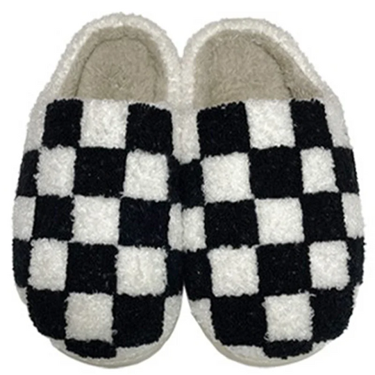 Check Pattern Slippers