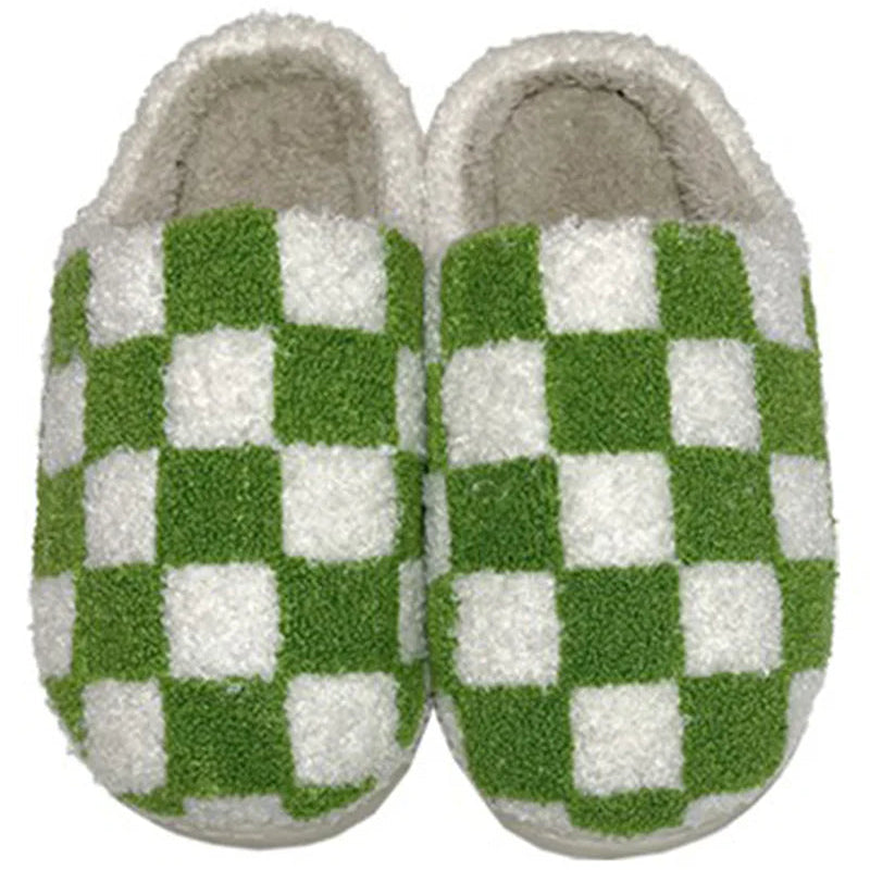 Check Pattern Slippers