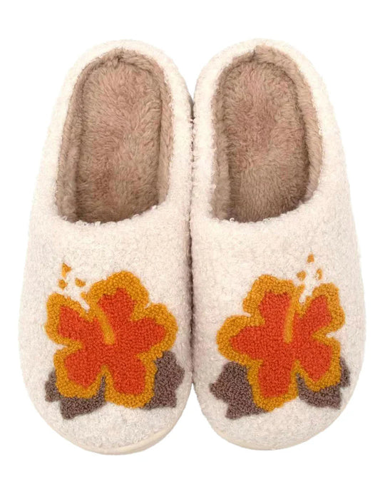 Floral Print Slippers