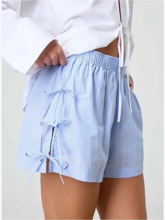 Miss Sparkling Side Tie bow shorts