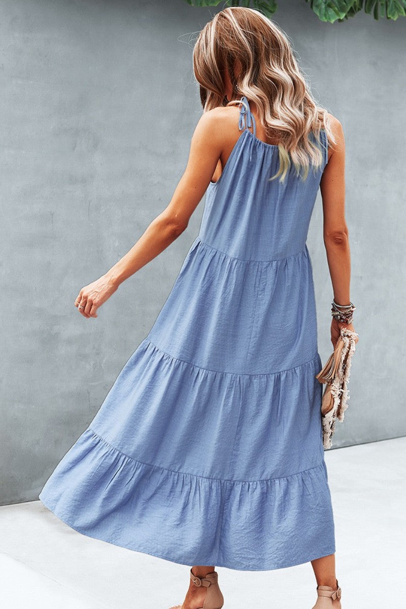 Flowy Tiered Midi Dress