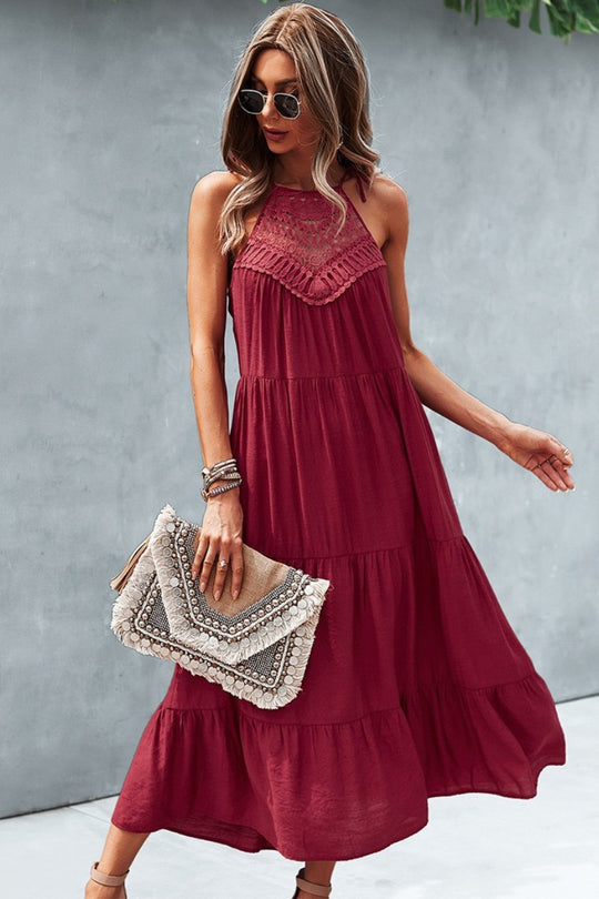 Flowy Tiered Midi Dress