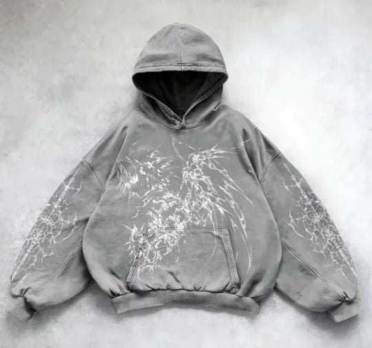 Hooded Printed Hip Hop Y2G Streetwear Sweatshirt