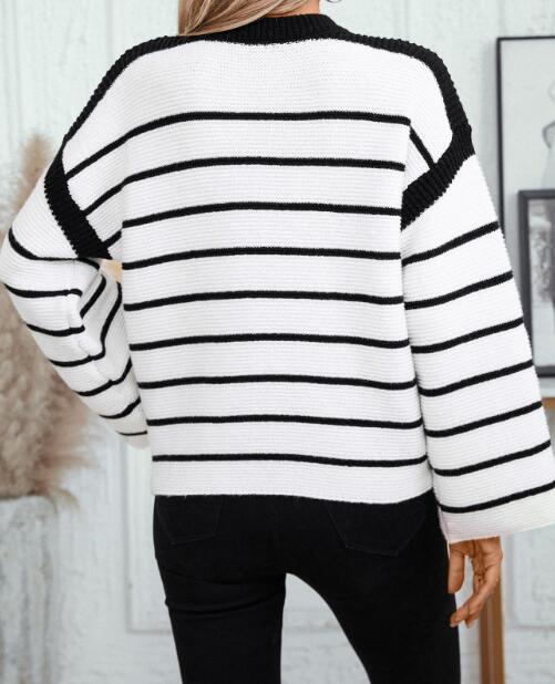 Striped knit sweater