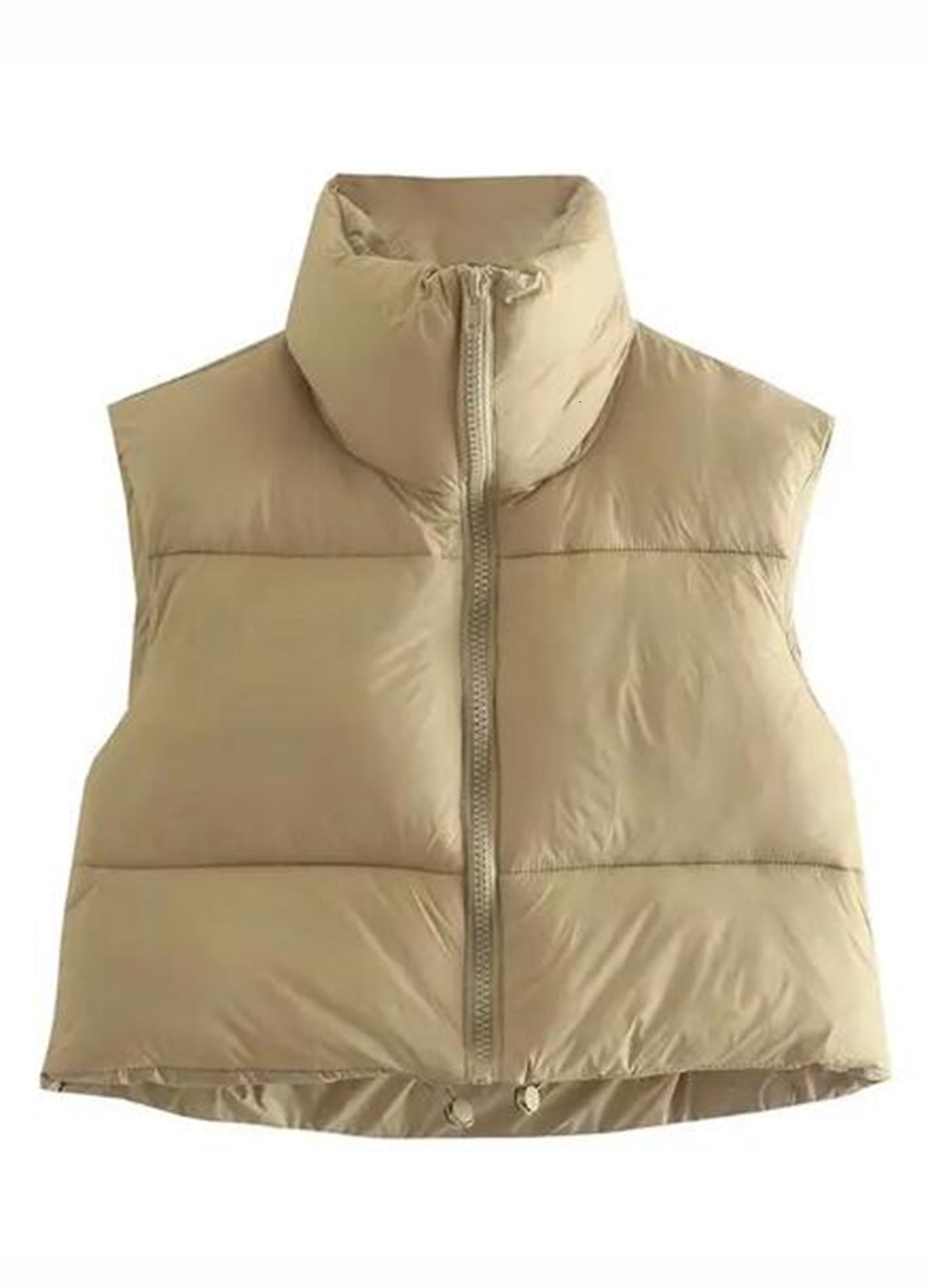 Cropped puffer vest