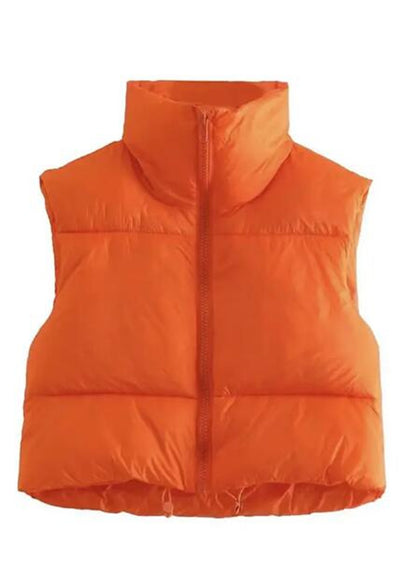 Cropped puffer vest