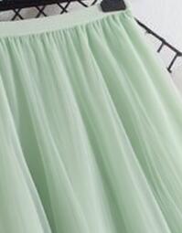 Chiffon midi skirt