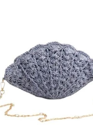 Miss Sparkling Crochet Shell-Shaped  Bag
