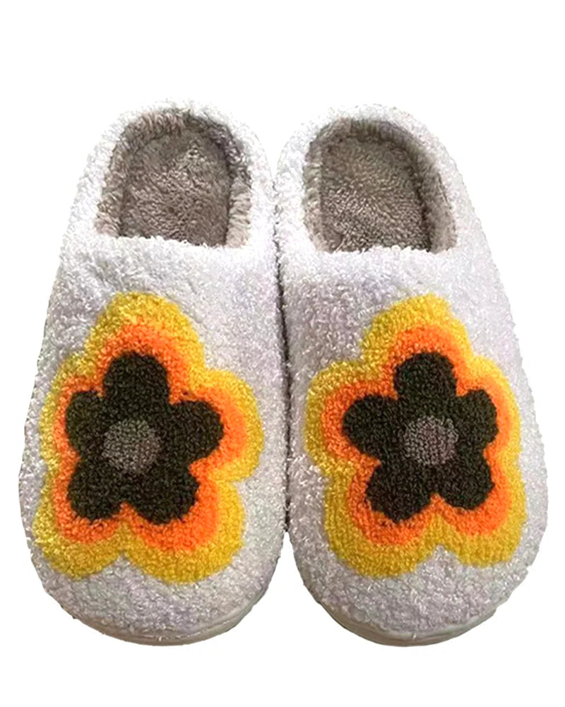 Floral Print Slippers