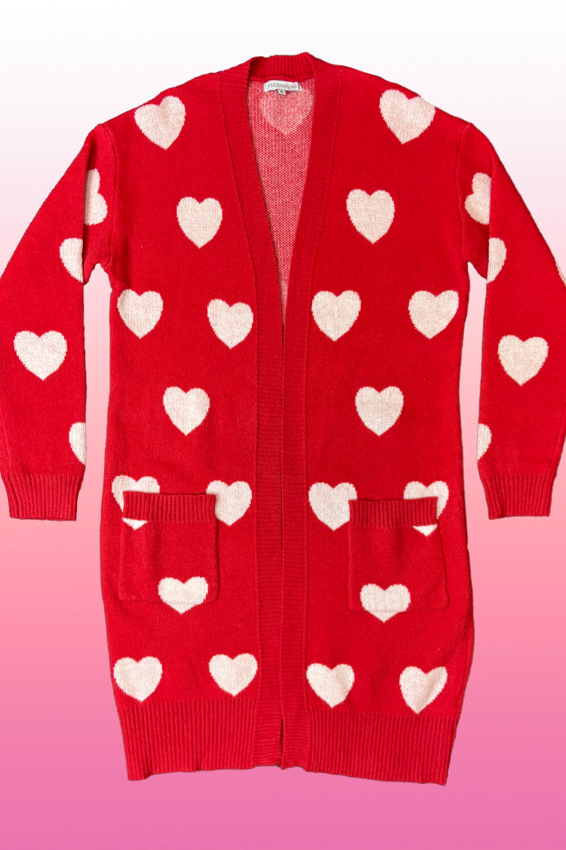 All over heart Cardigan