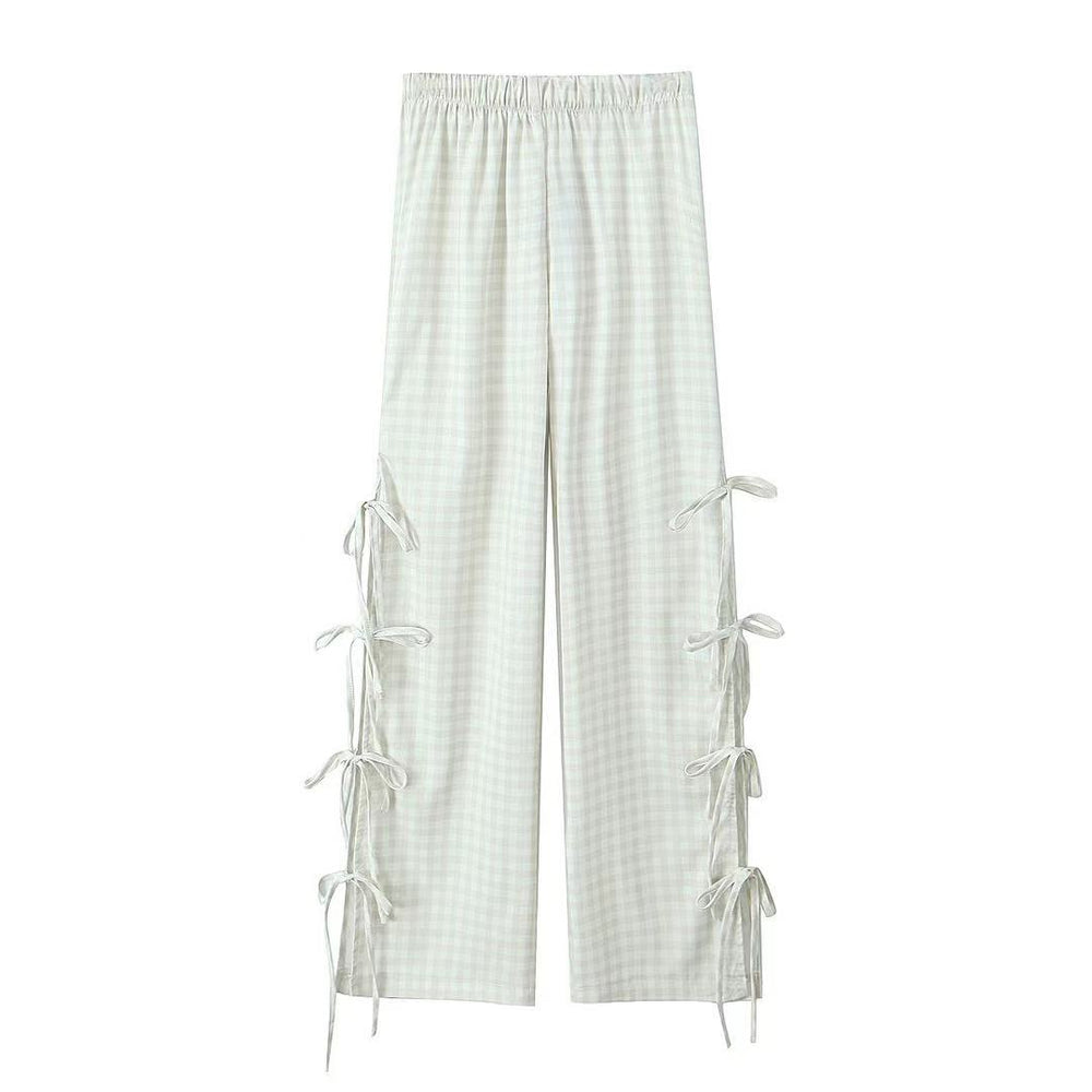 Side Tie Bow Pants