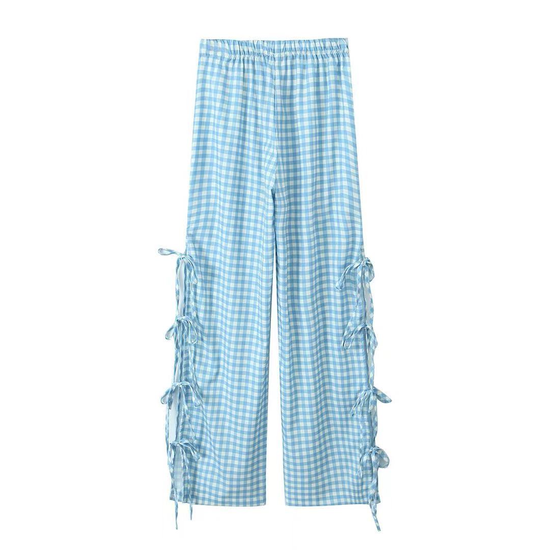 Side Tie Bow Pants