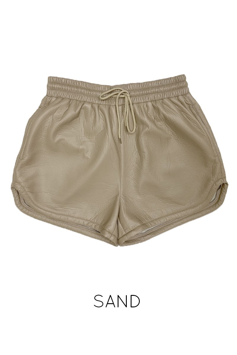 Soft Pleather Shorts