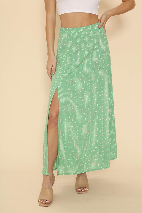 Maxi skirt with slit detail - Miss Sparkling