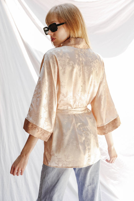 Tonal jacquard kimono - Miss Sparkling