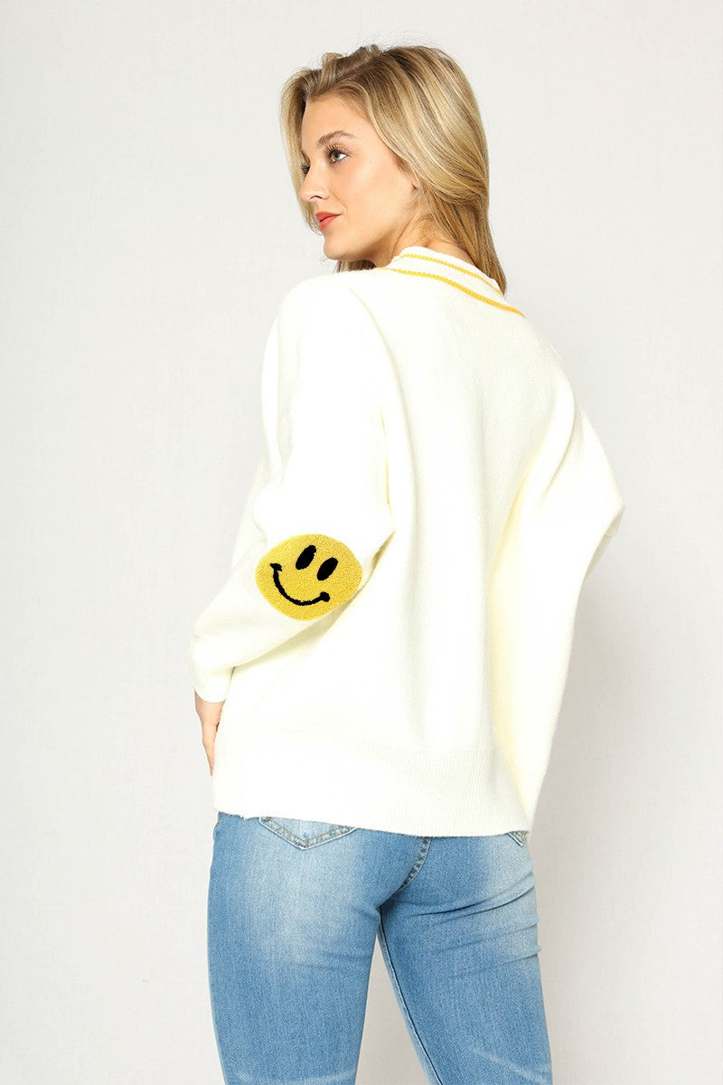 Smiley face cardigan