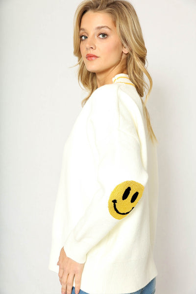 Smiley face cardigan