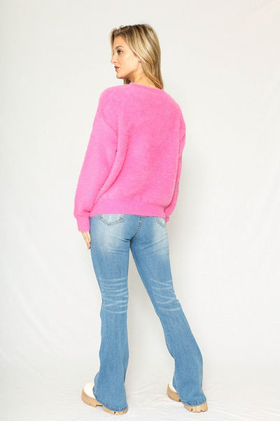 Yin Yang fuzzy sweater - Miss Sparkling