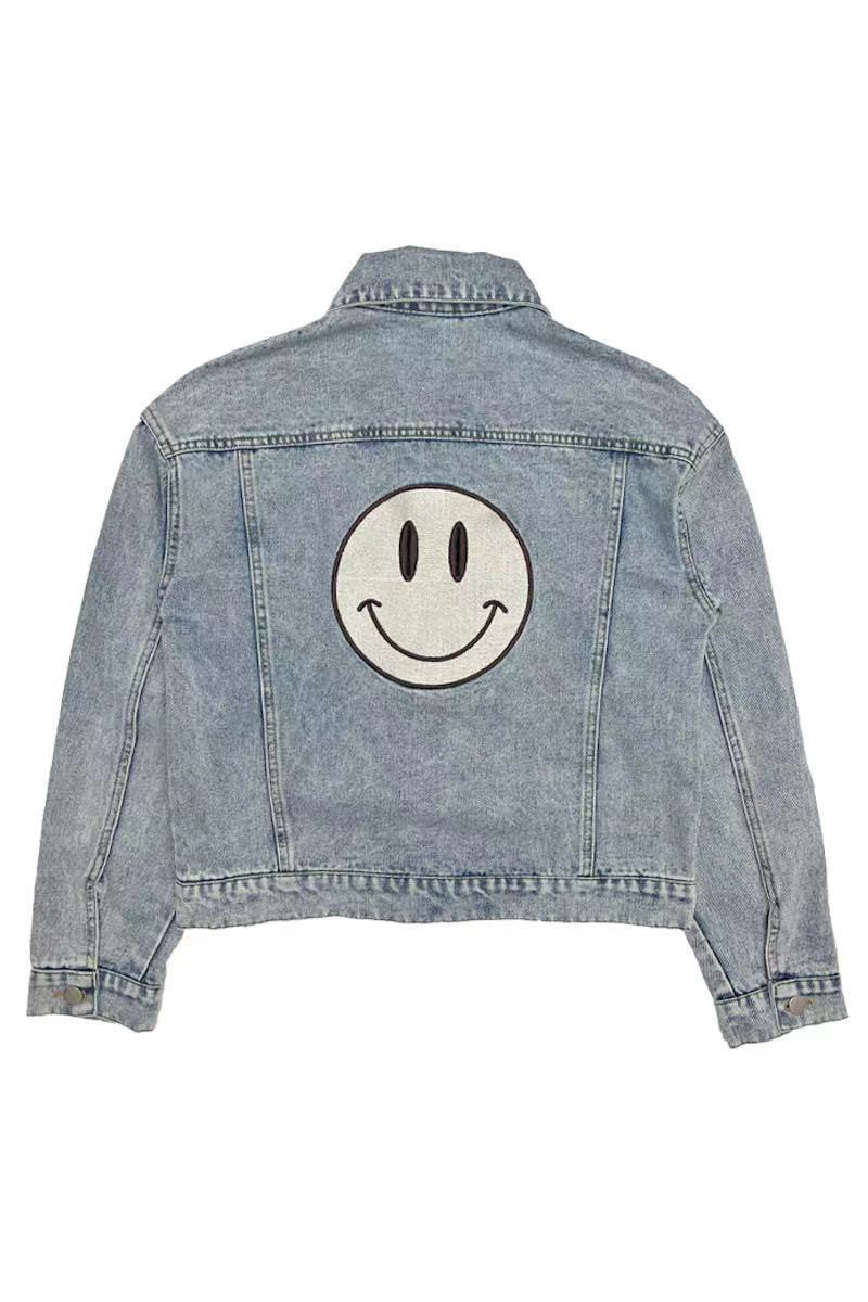 Smile embroidered jacket - Miss Sparkling
