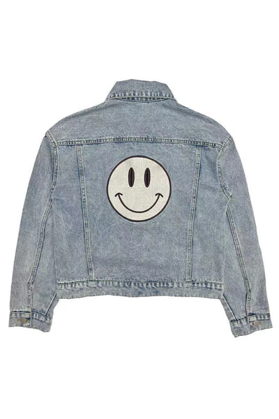 Smile embroidered jacket