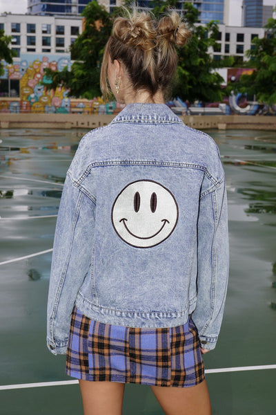 Smile embroidered jacket