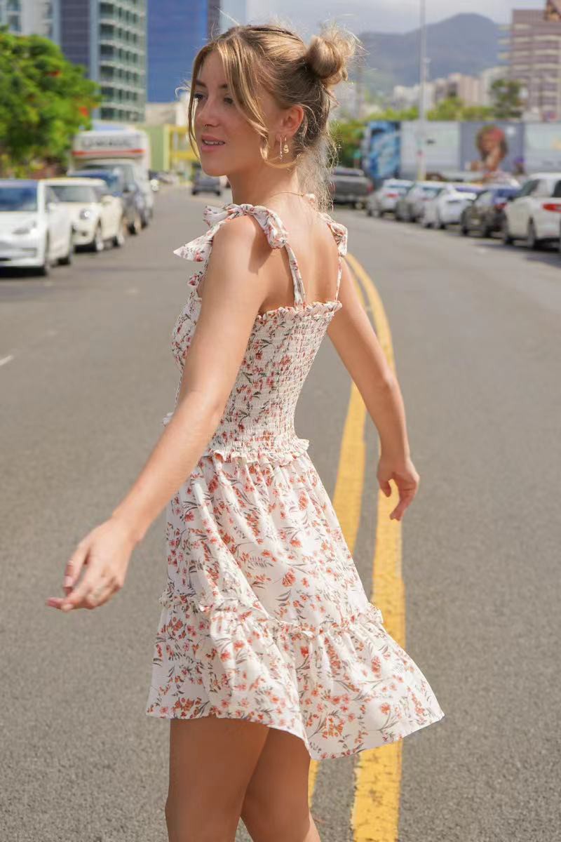 Smocked floral dress - Miss Sparkling