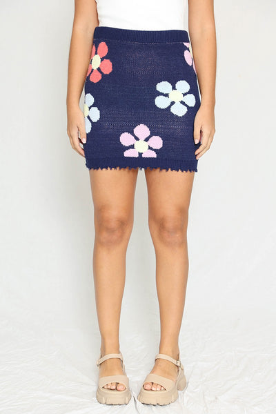 Flower sweater skirt