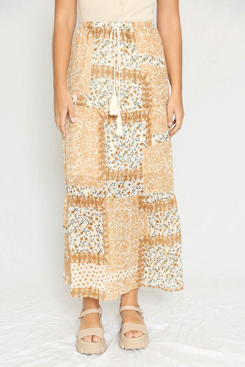 Bandana print maxi skirt - Miss Sparkling