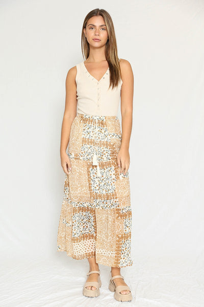 Bandana print maxi skirt - Miss Sparkling