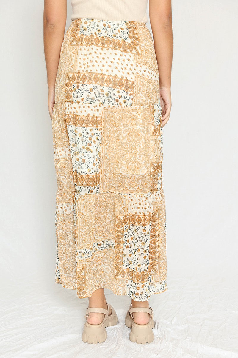 Bandana print maxi skirt - Miss Sparkling