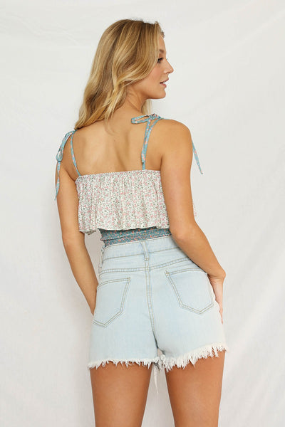 Ruffled Floral Tank - Miss Sparkling