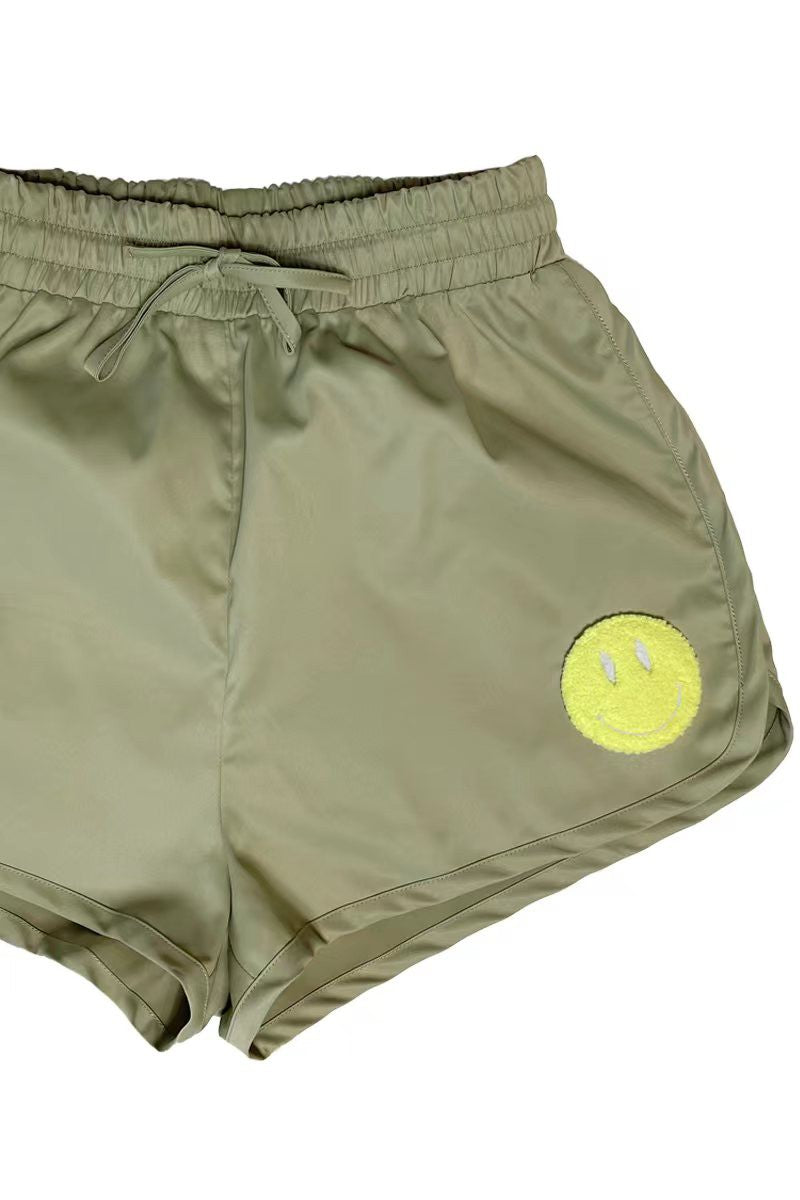 Smiley Satin Shorts - Miss Sparkling