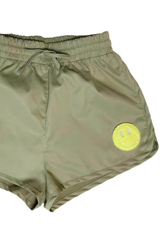 Smiley Satin Shorts - Miss Sparkling