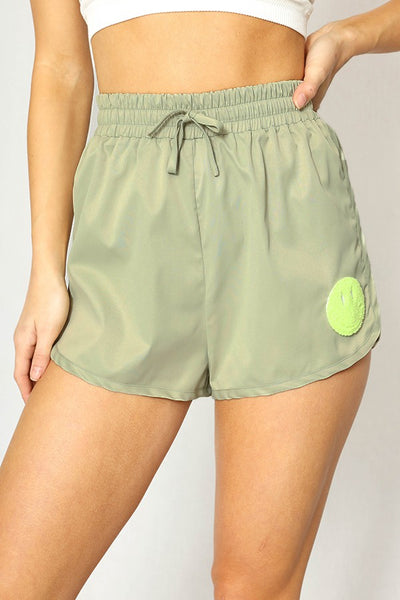 Smiley Satin Shorts - Miss Sparkling