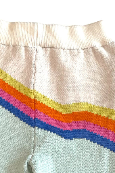 Retro stripe knit joggers - Miss Sparkling